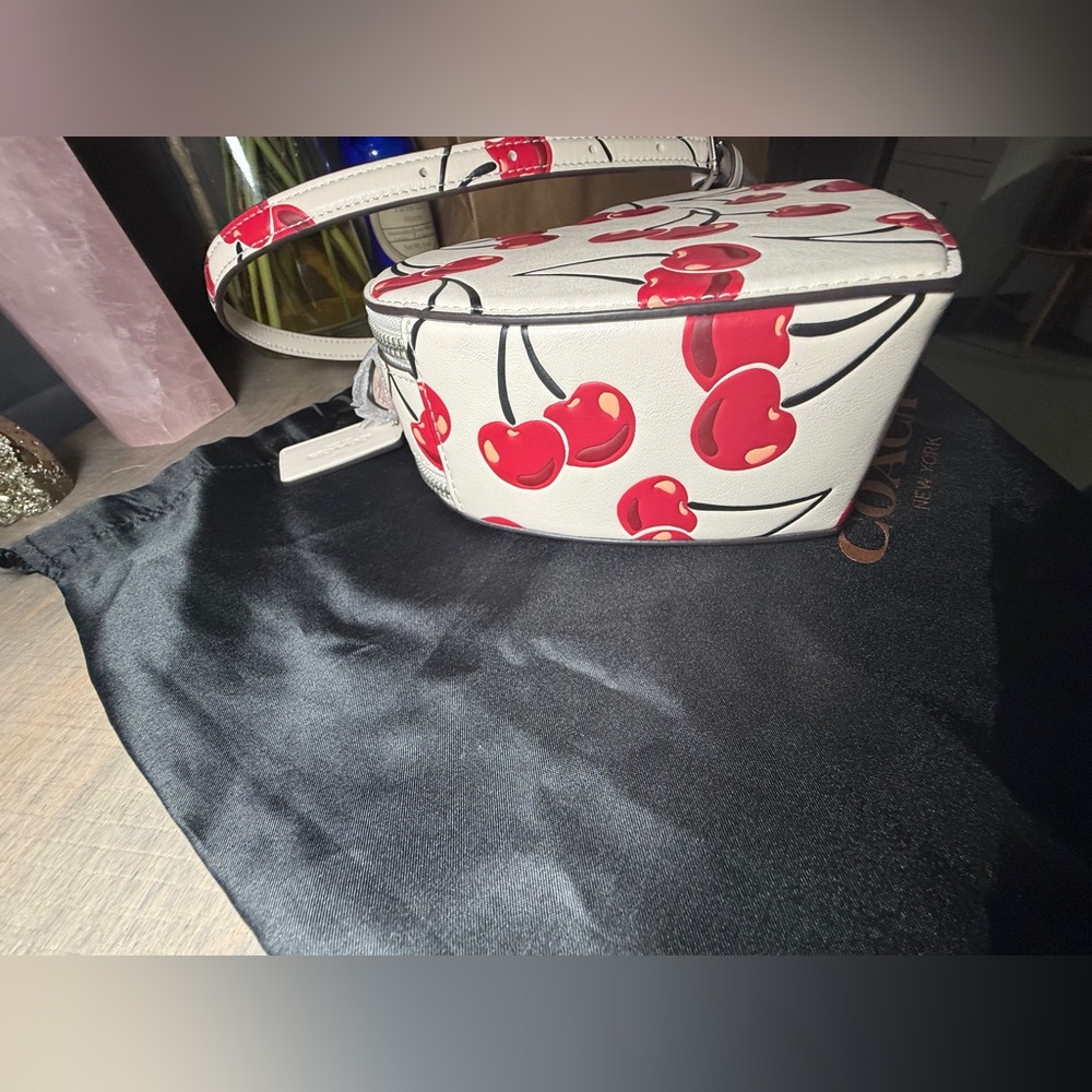 Coach Heart-Shaped Crossbody Bag with Cherry Print - duster bag - shopping bag - Picture 12 of 14